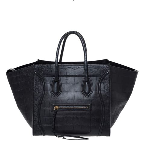 celine croc luggage tote|celeine bag tote.